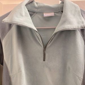 Columbia Fleece Light Blue 1/2 Zip Size Medium